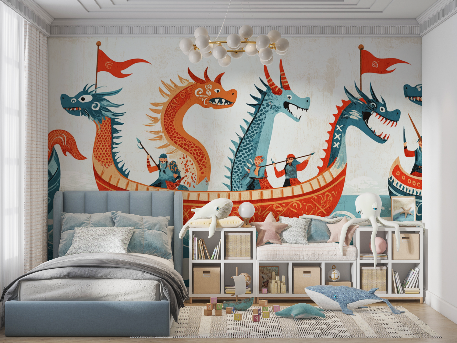 Papier peint garcon classique m... viking panoramique garcon