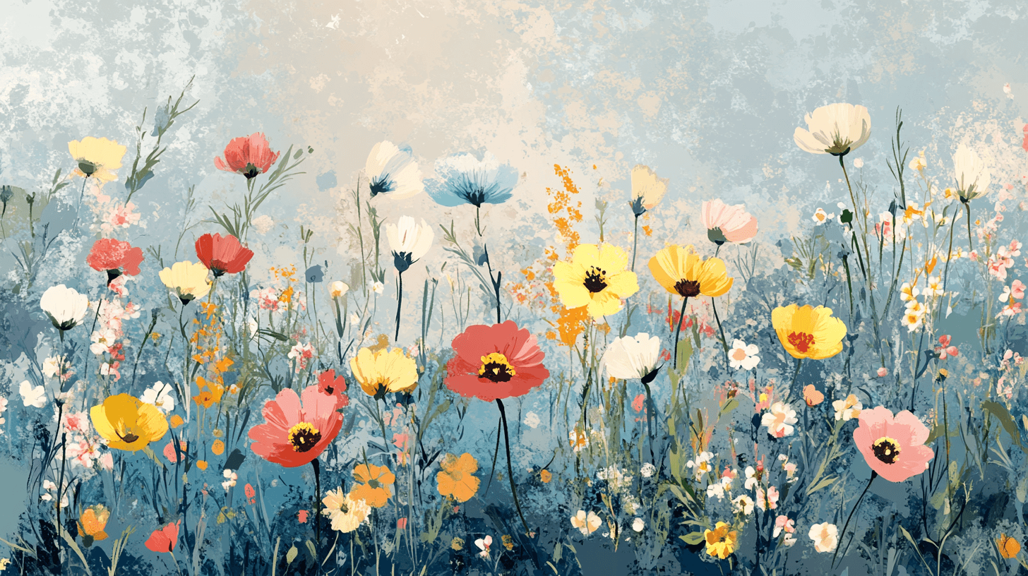 Papier Peint Fleur Des Champs