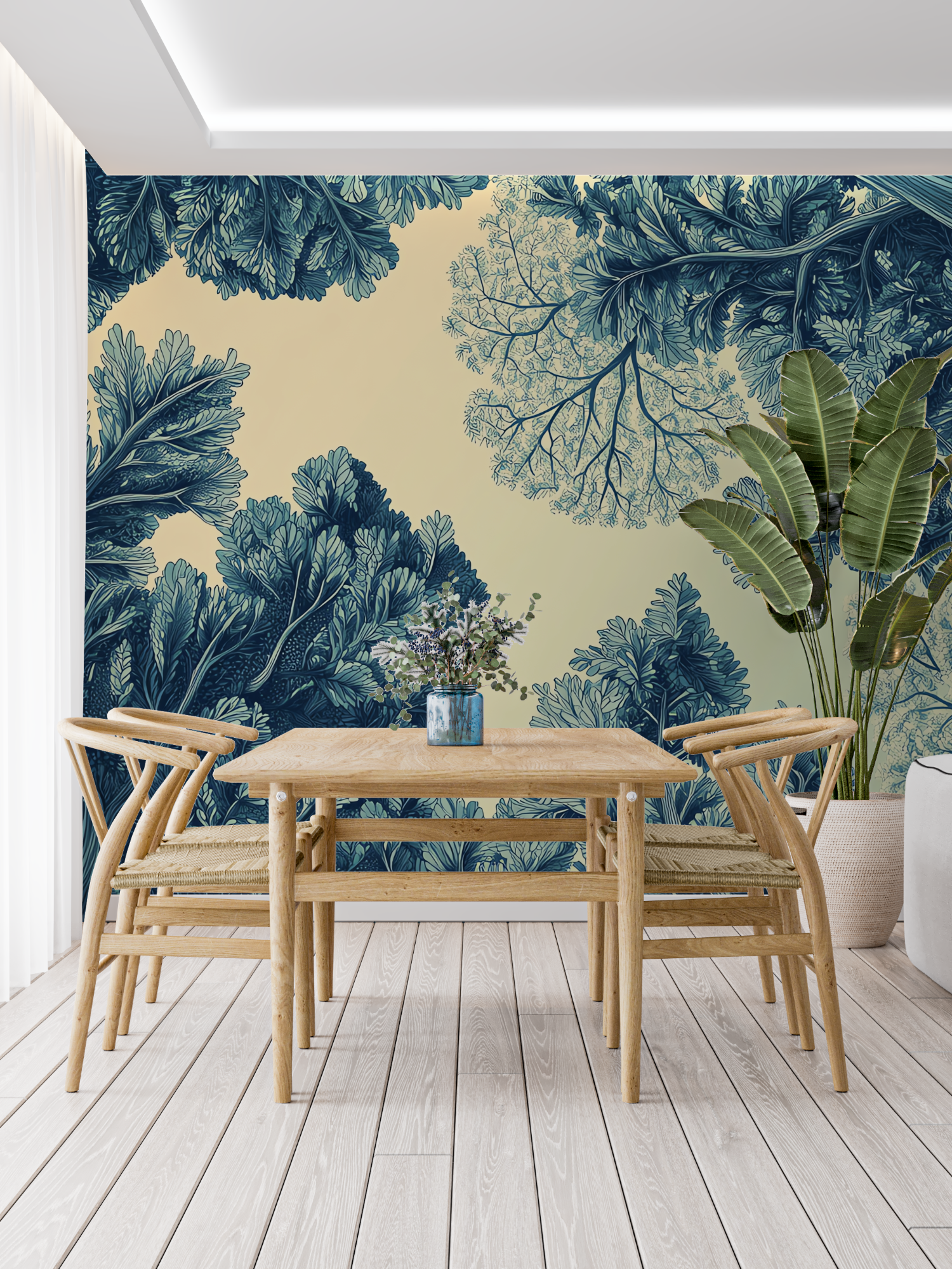 Papier Peint Toile De Jouy Tendance 2024 - tapisserie