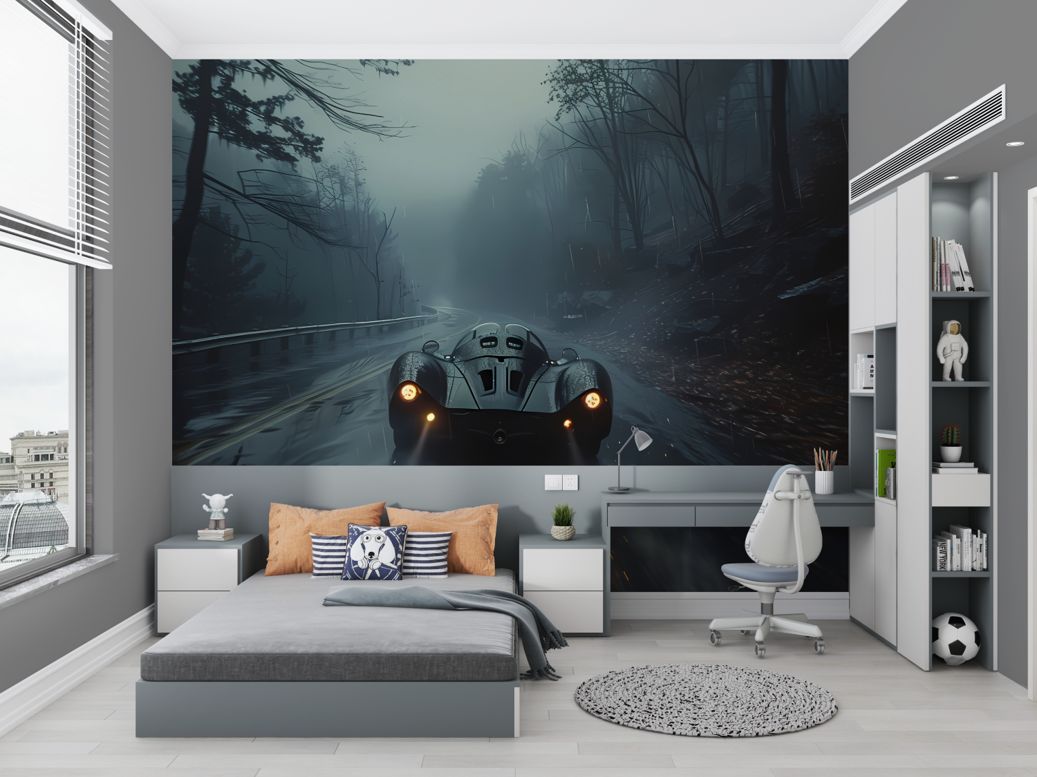 Papier peint voiture tuning adulte chambre petit