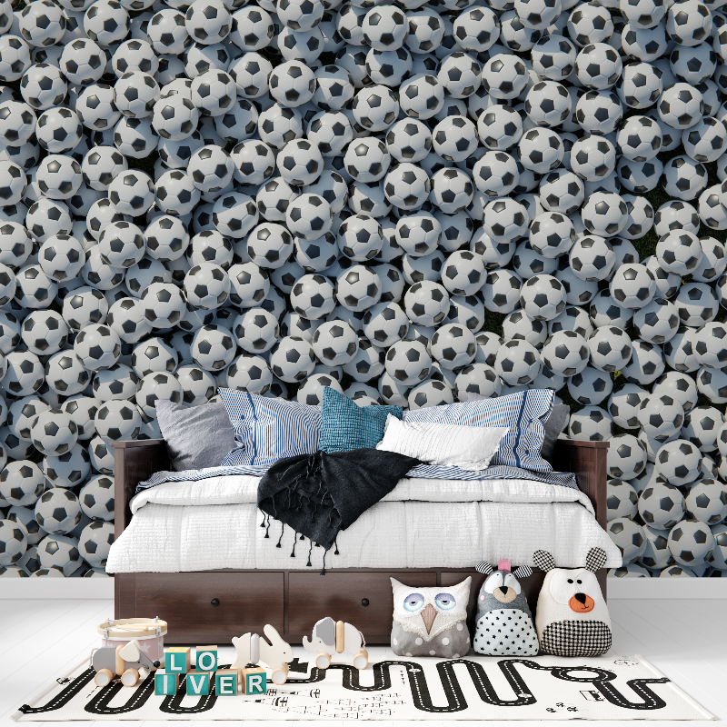 Papier peint foot puzzle tapisserie pour ado