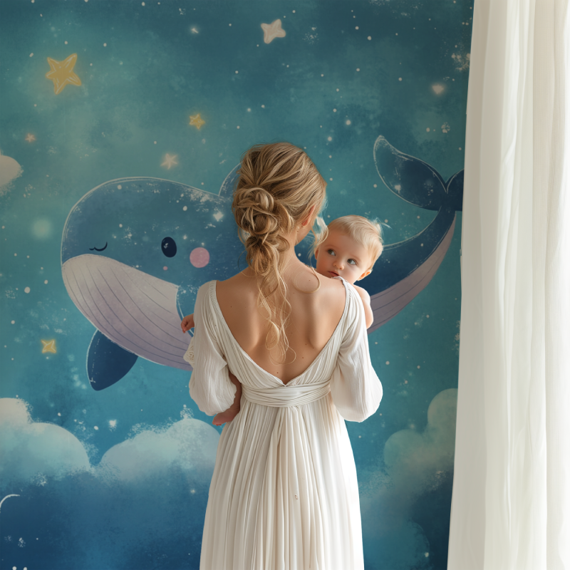 Papier peint marin cachalot royal bb123