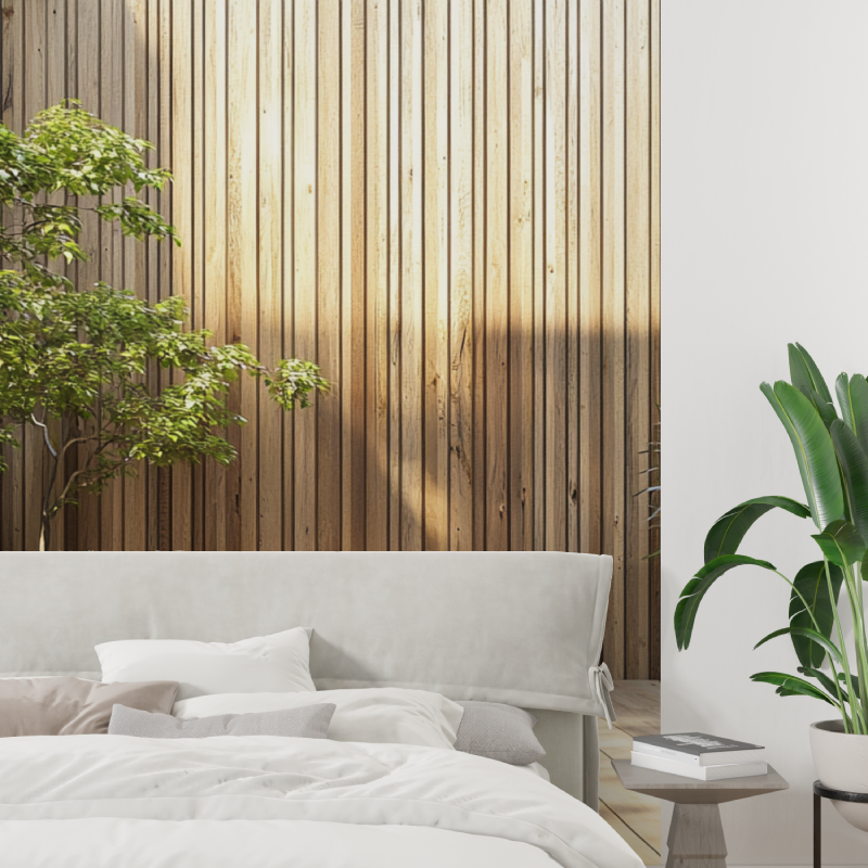 Papier peint bois trompe loeil tapisserie tendance