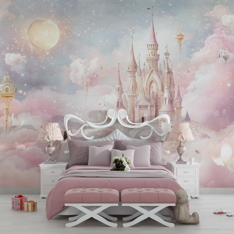 Papier peint princesse magique chambre filles