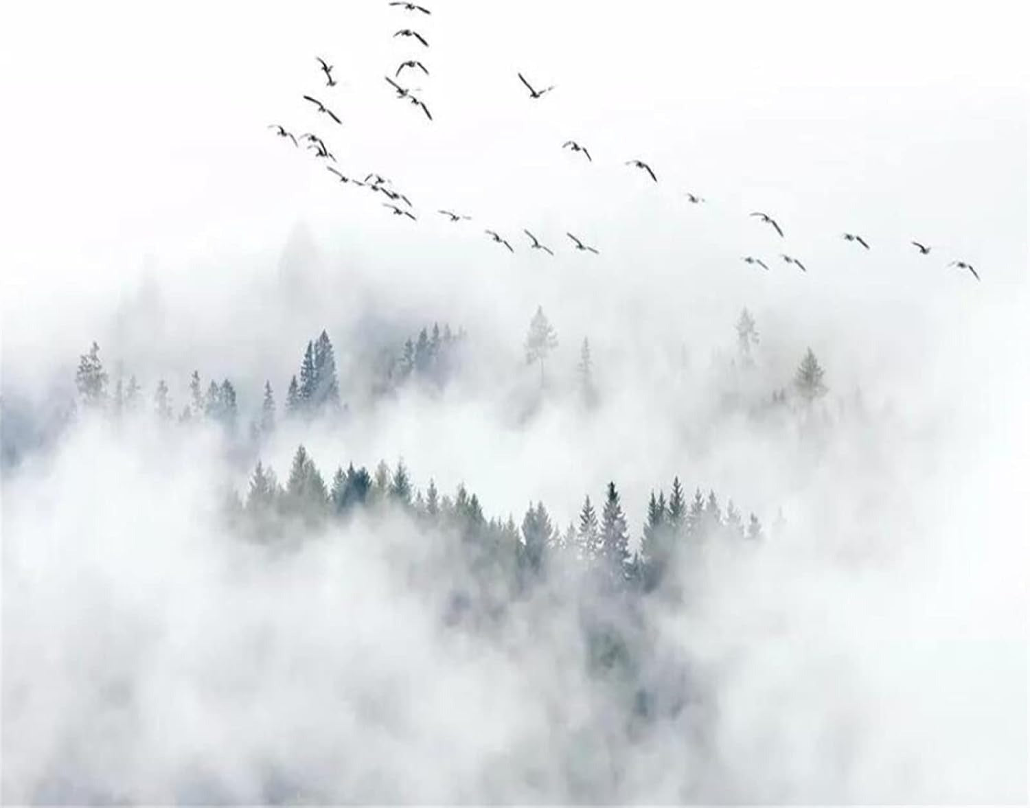 Schlafzimmertapete im skandinavischen Stil