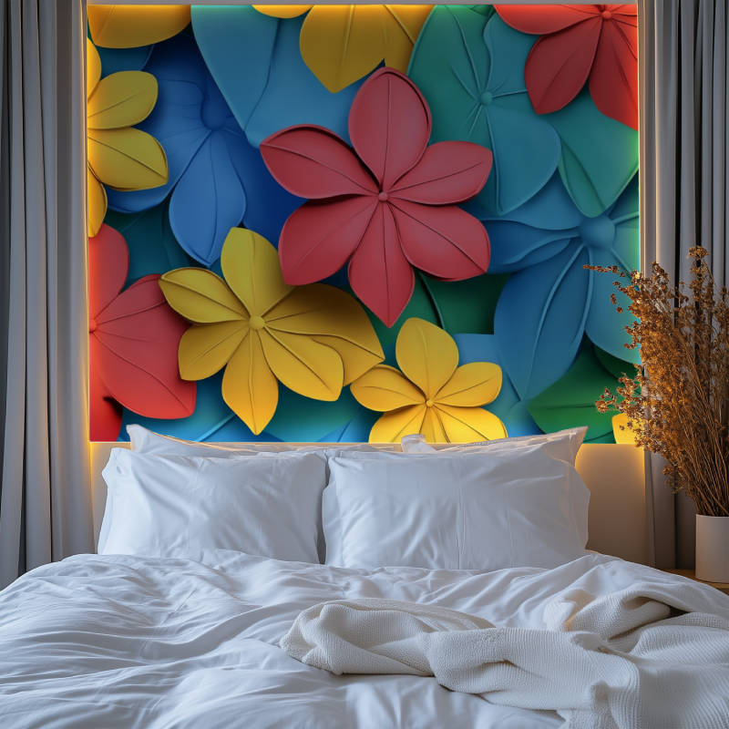 Papier peint fleur cartoon chambre tendanc