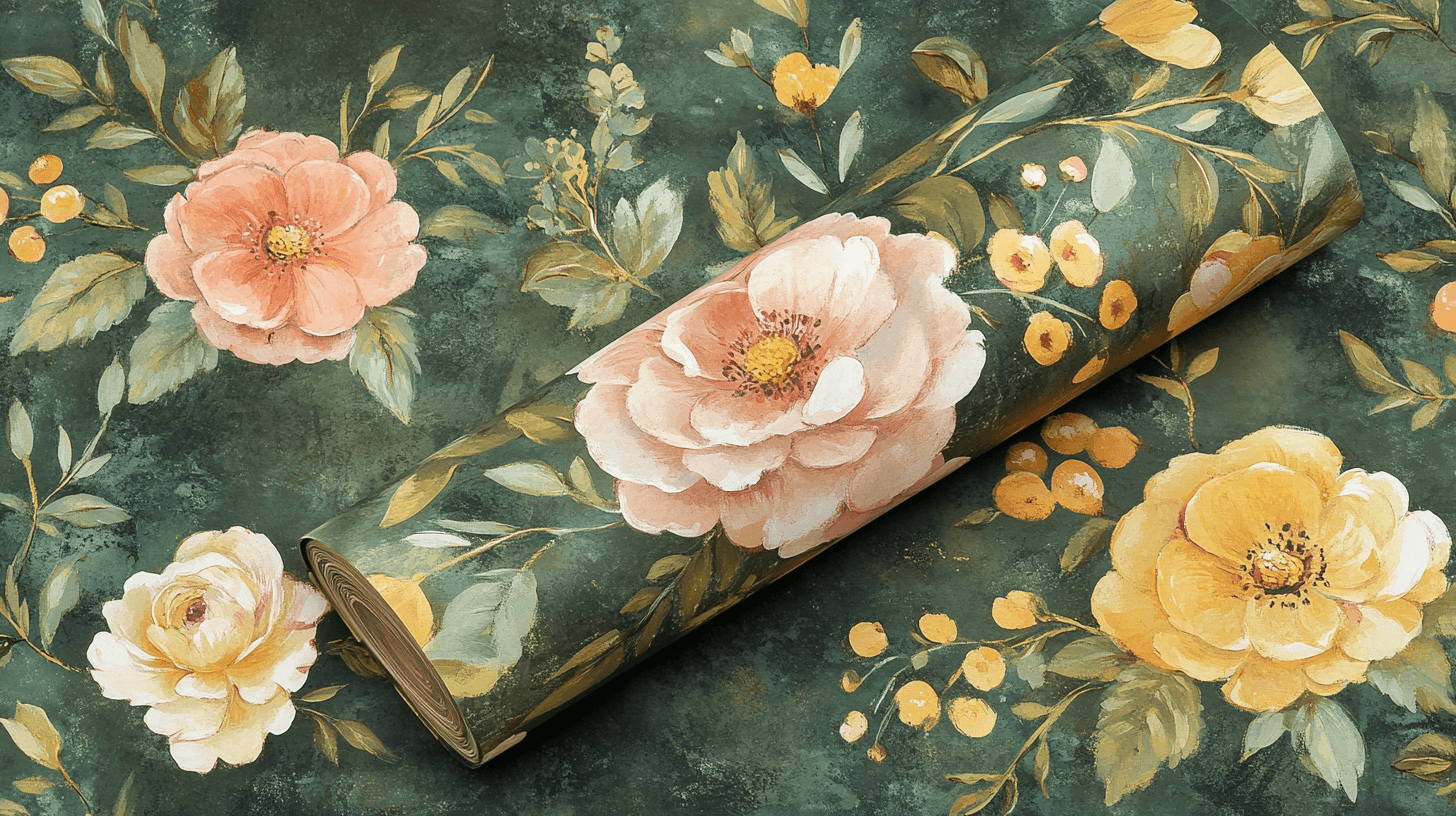 Papier Peint Fleur Et Feuillage