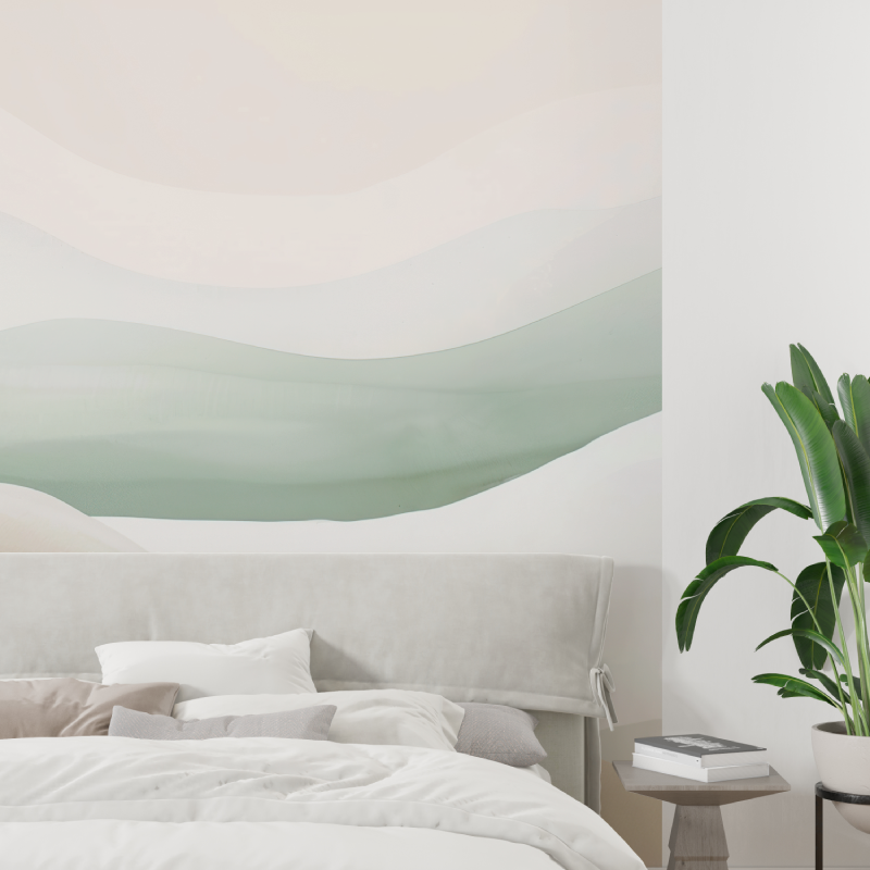 Papier peint aquarelle panoramique tapisserie tendance