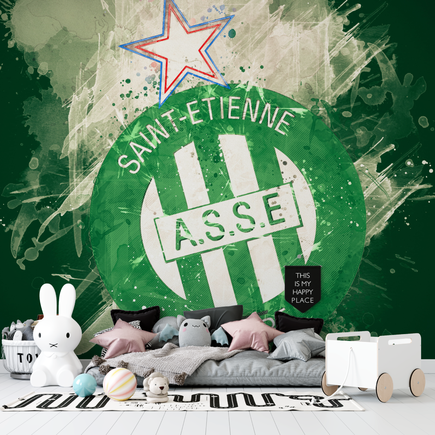Papier peint foot asse tapisserie garcon