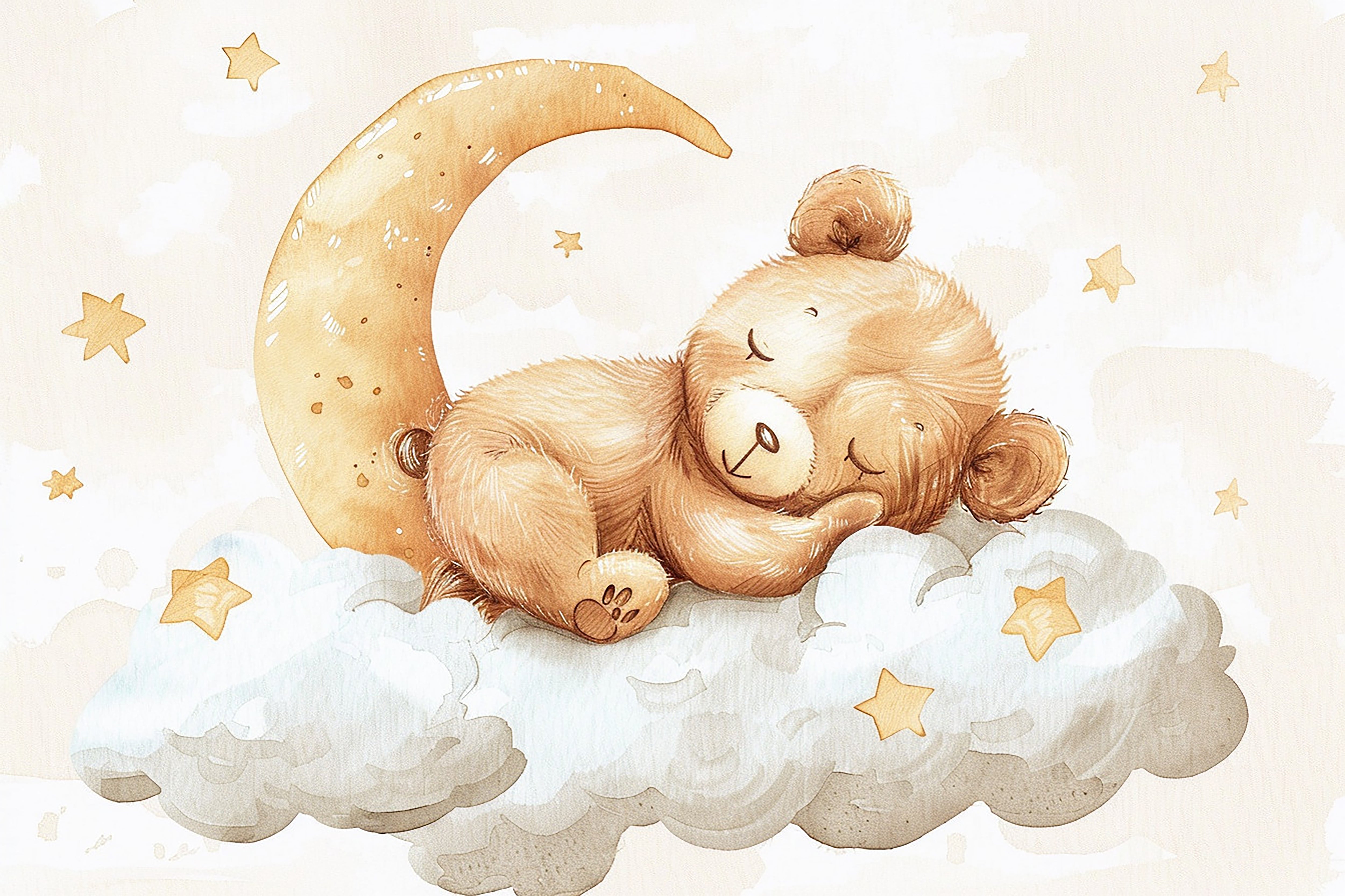 Papier peint chambre bébé ourson