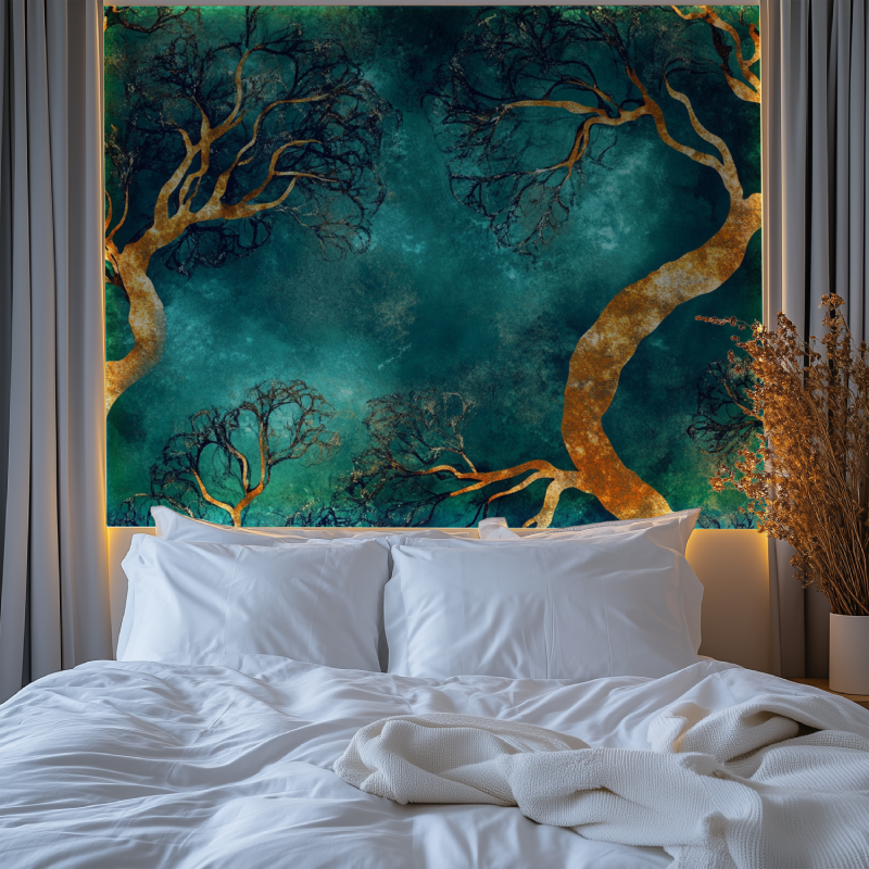 Papier peint arbre magique chambre premium