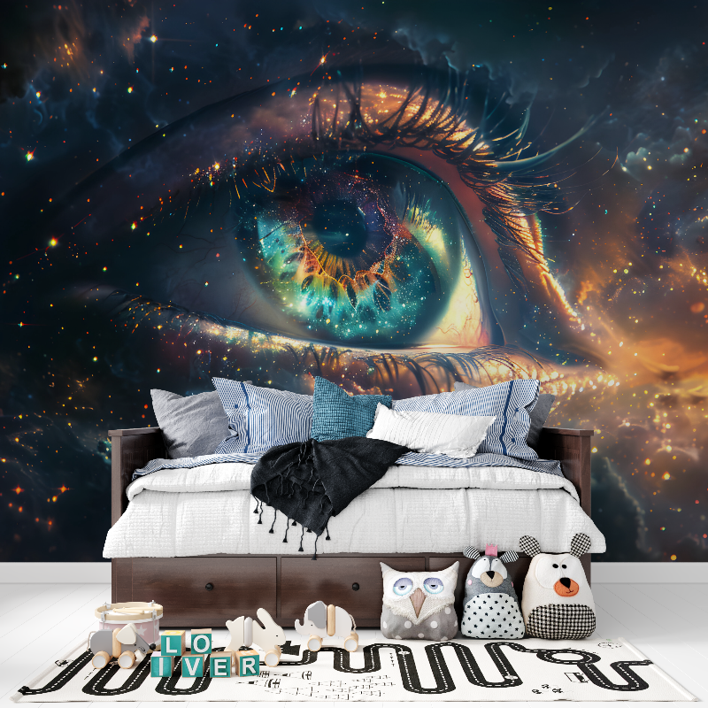 Papier peint trompe oeil 3d espace panoramique garcon