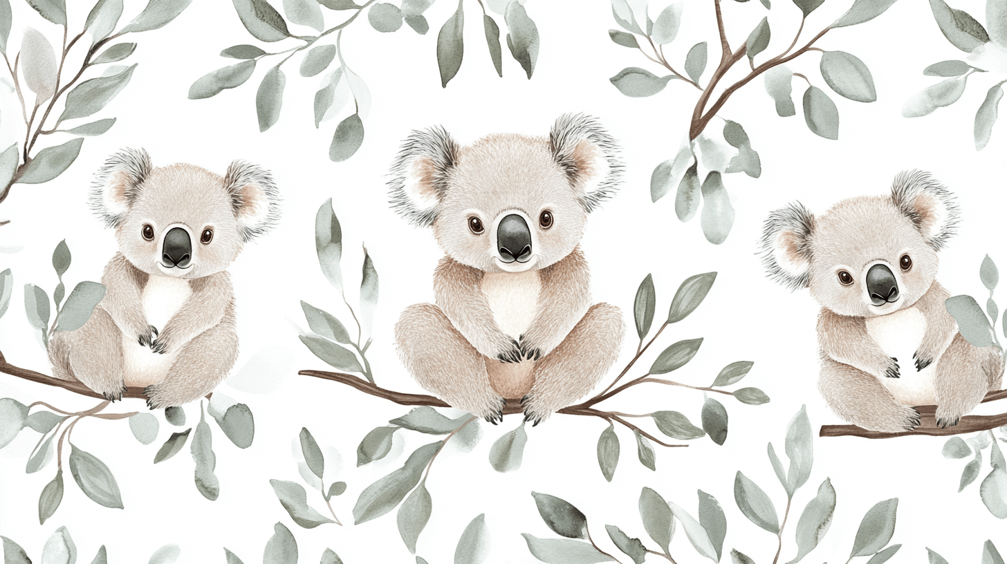 Papier Peint Koala Et Douceur Lactée