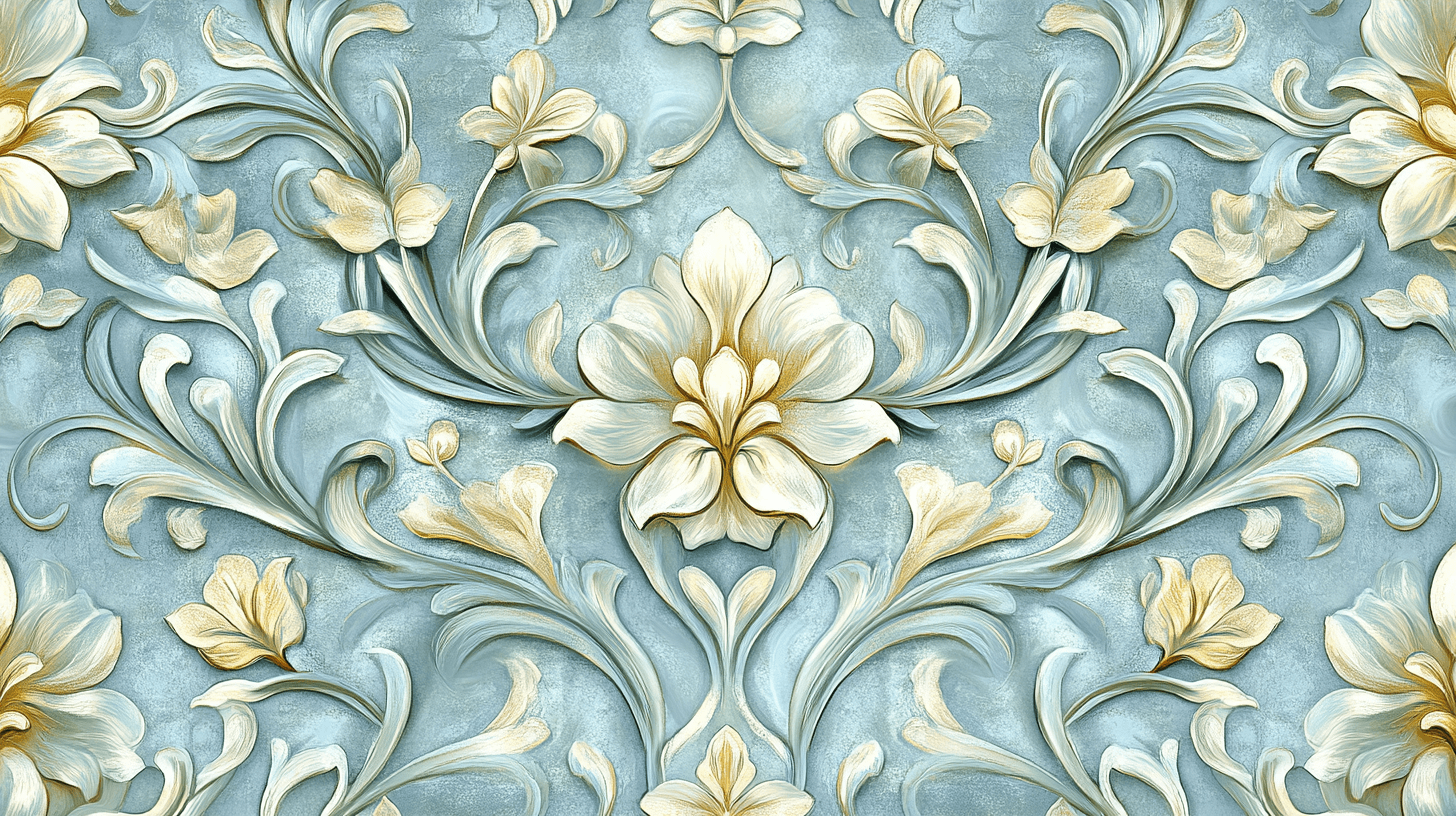 Papier Peint Fleur Art Nouveau