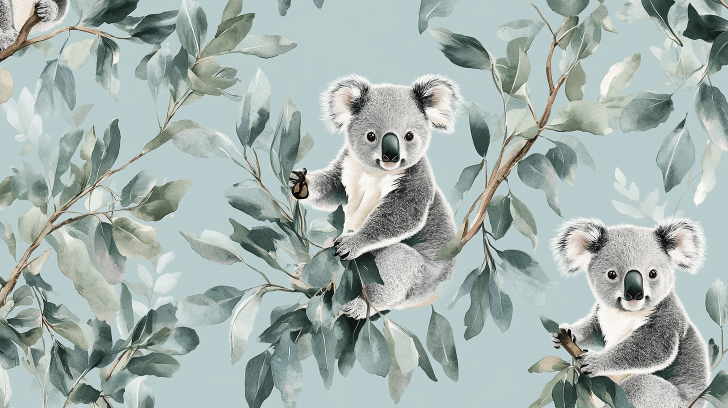 Papier Peint Koala Dans Le Calme Du Soir
