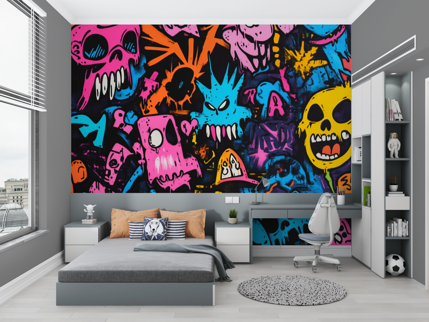 Papier peint punk rock chambre petit