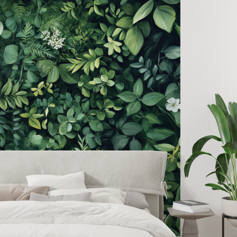 Papier peint trompe l oeil vegetal tapisserie tendance