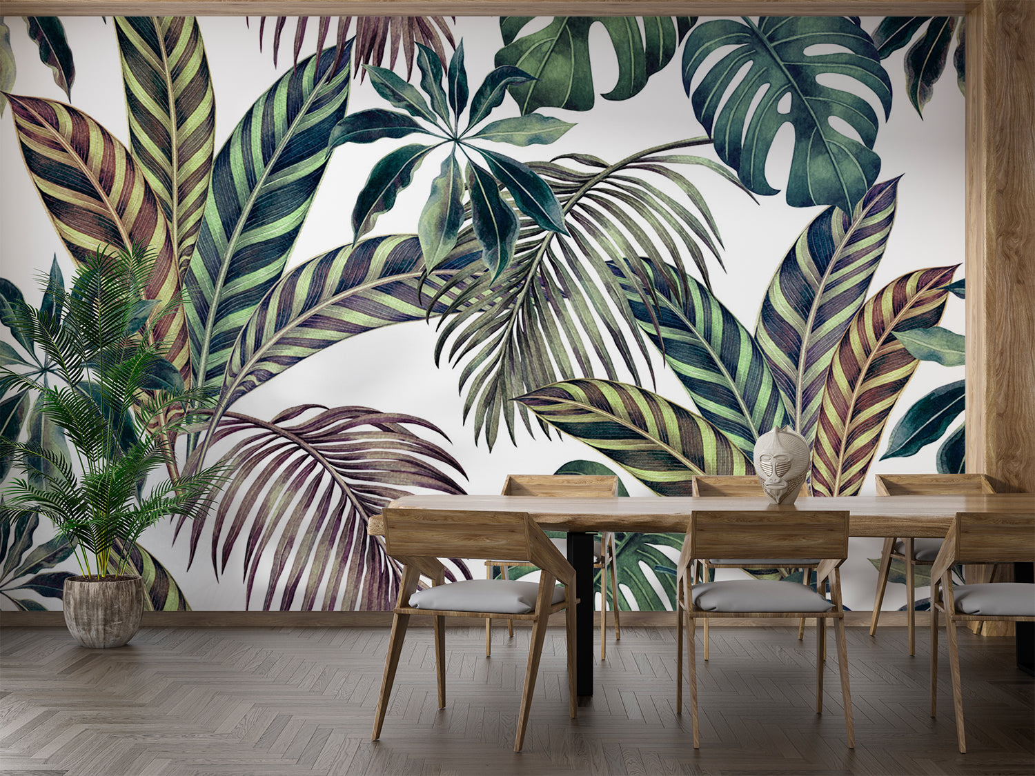 Feuillage Tropical Papier Peint