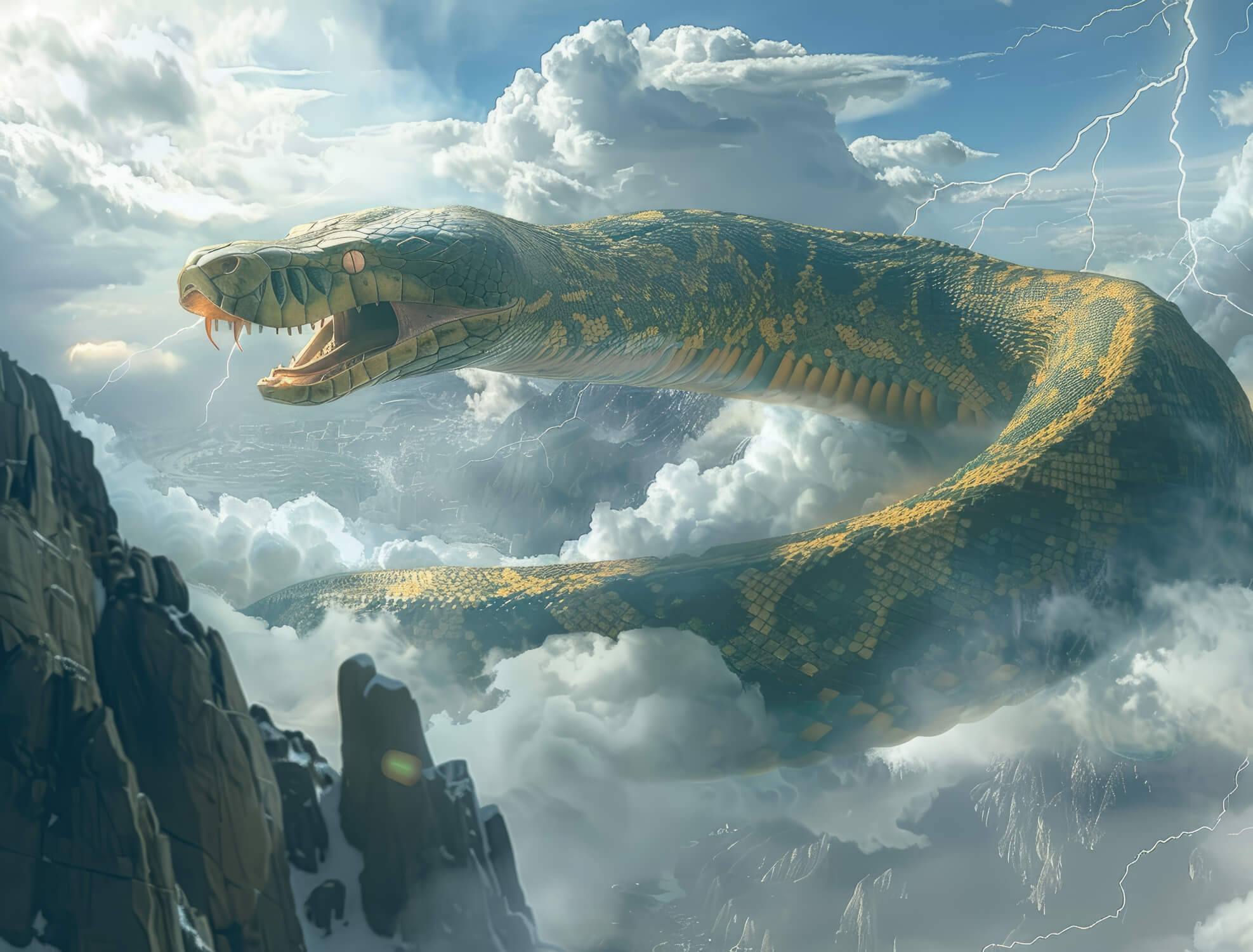 Papier Peint Dinosaure Serpent Géant