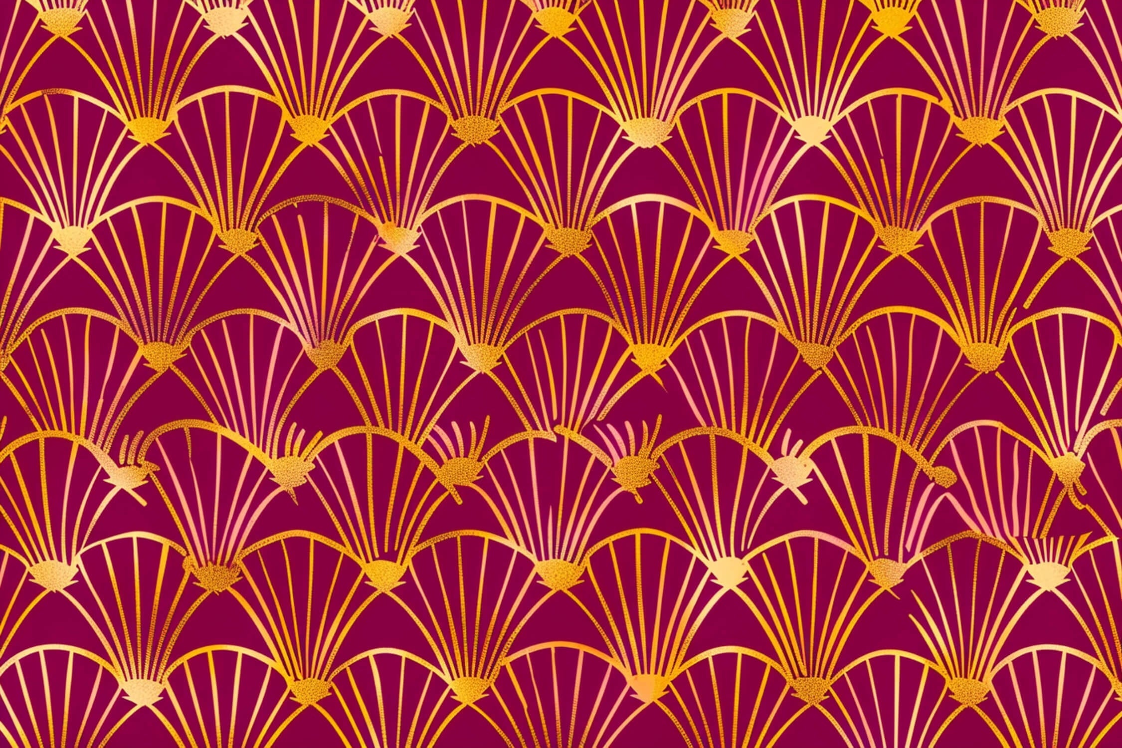 Papier Peint Motif Rouge Doré