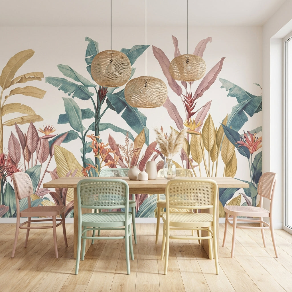 Papier Peint Tropical Scandinave