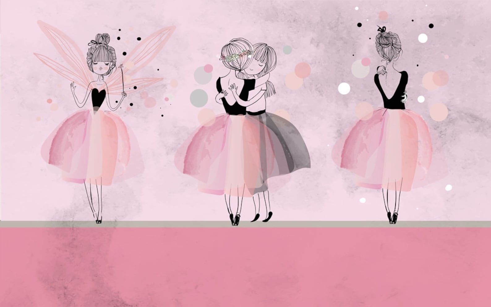 Papier Peint Fille Classique Petite Danseuse