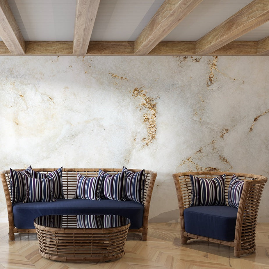 Papier Peint Marbre Doré