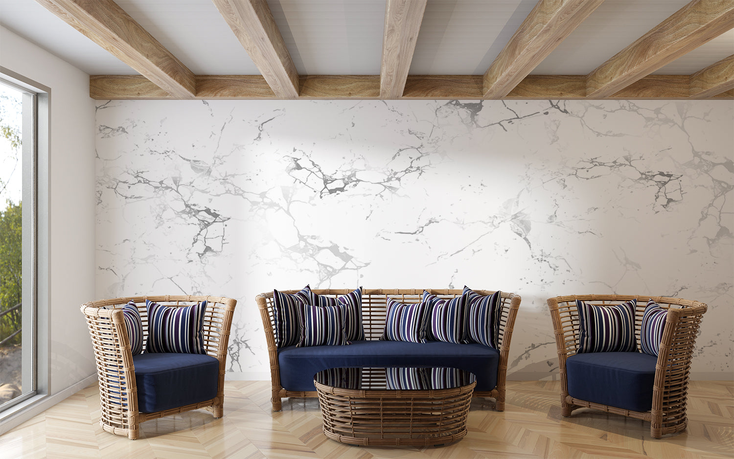 Papier Peint Marbre Gris