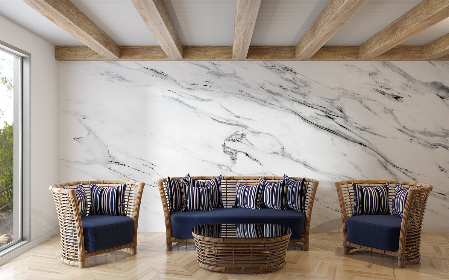 Papier Peint Marbre Salle De Bain