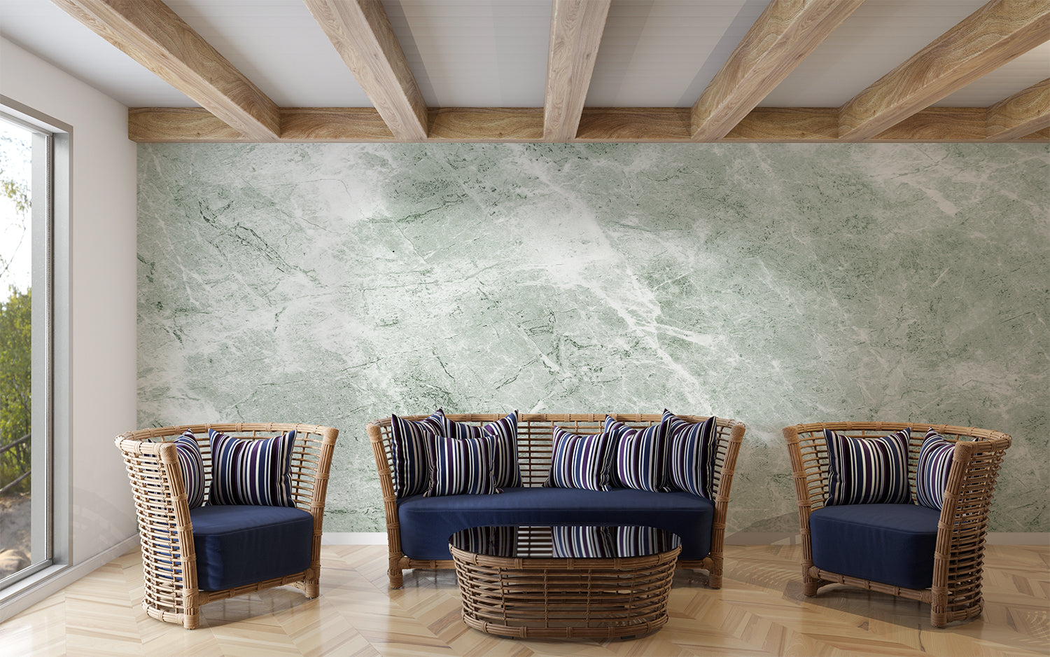 Papier Peint Marbre Vert