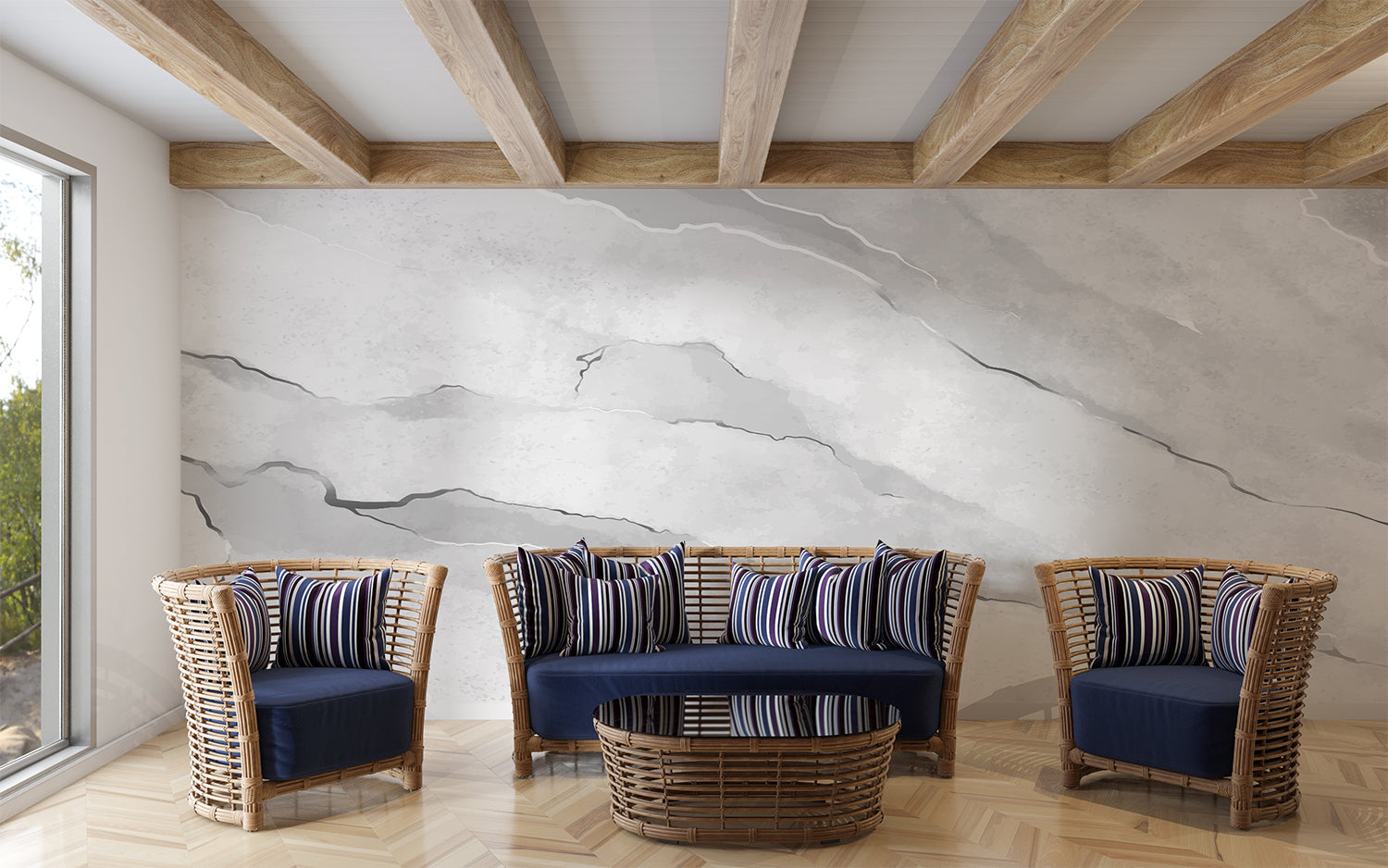 Papier Peint Salle De Bain Effet Marbre