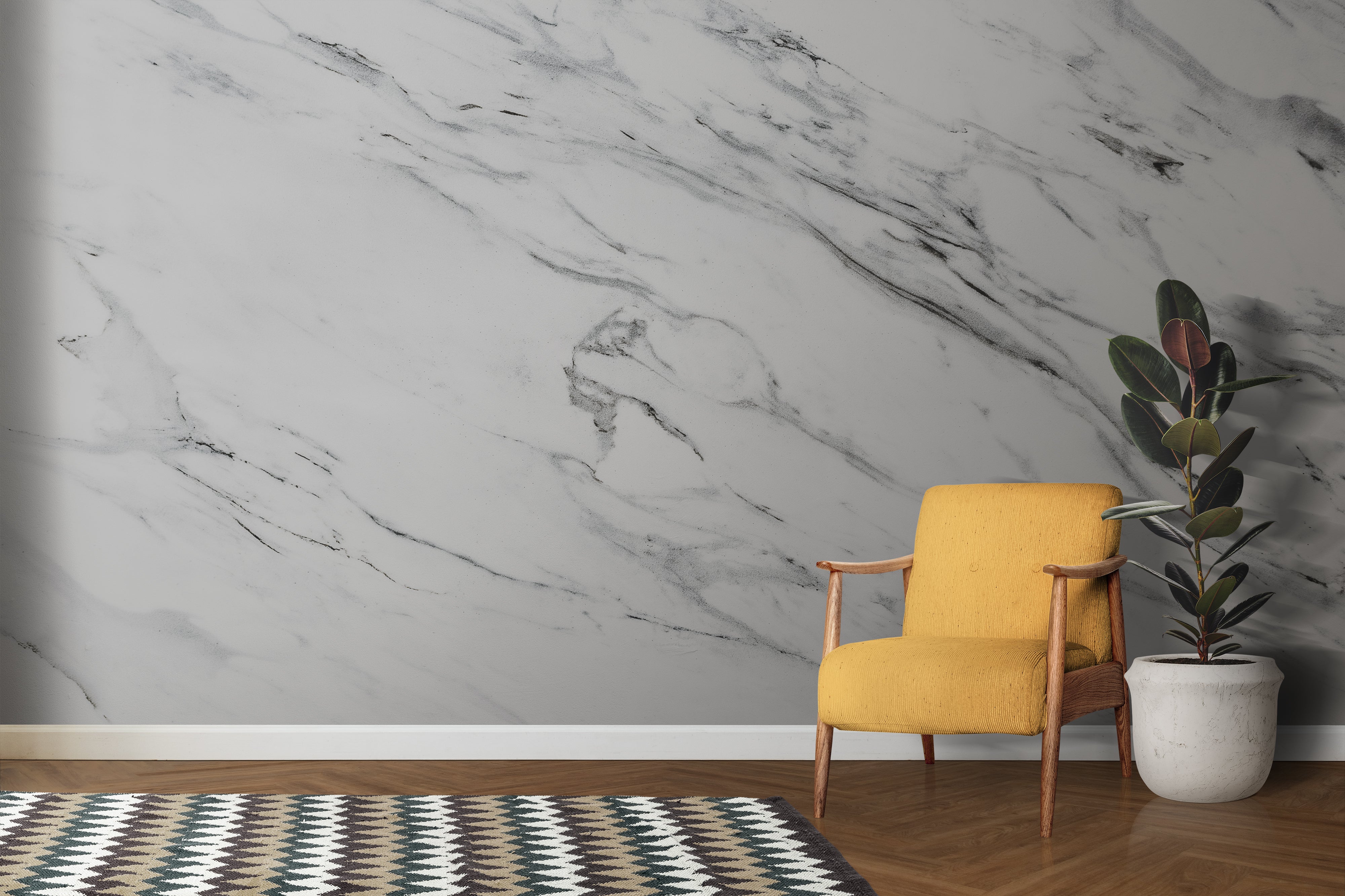 Papier Peint Marbre Salle De Bain