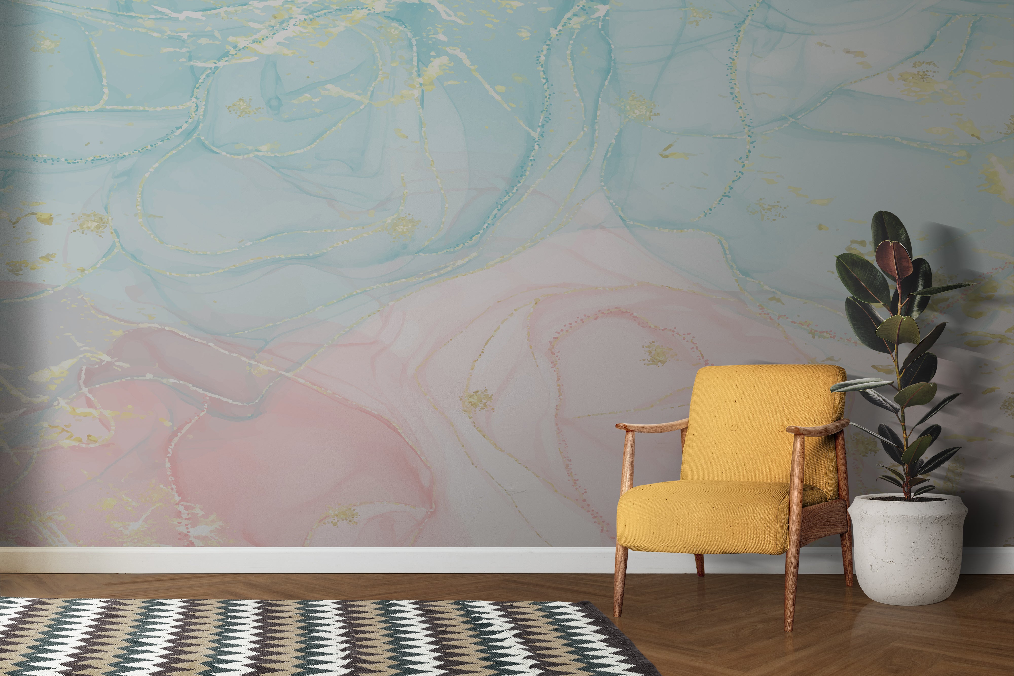 Papier Peint Marbre Salon