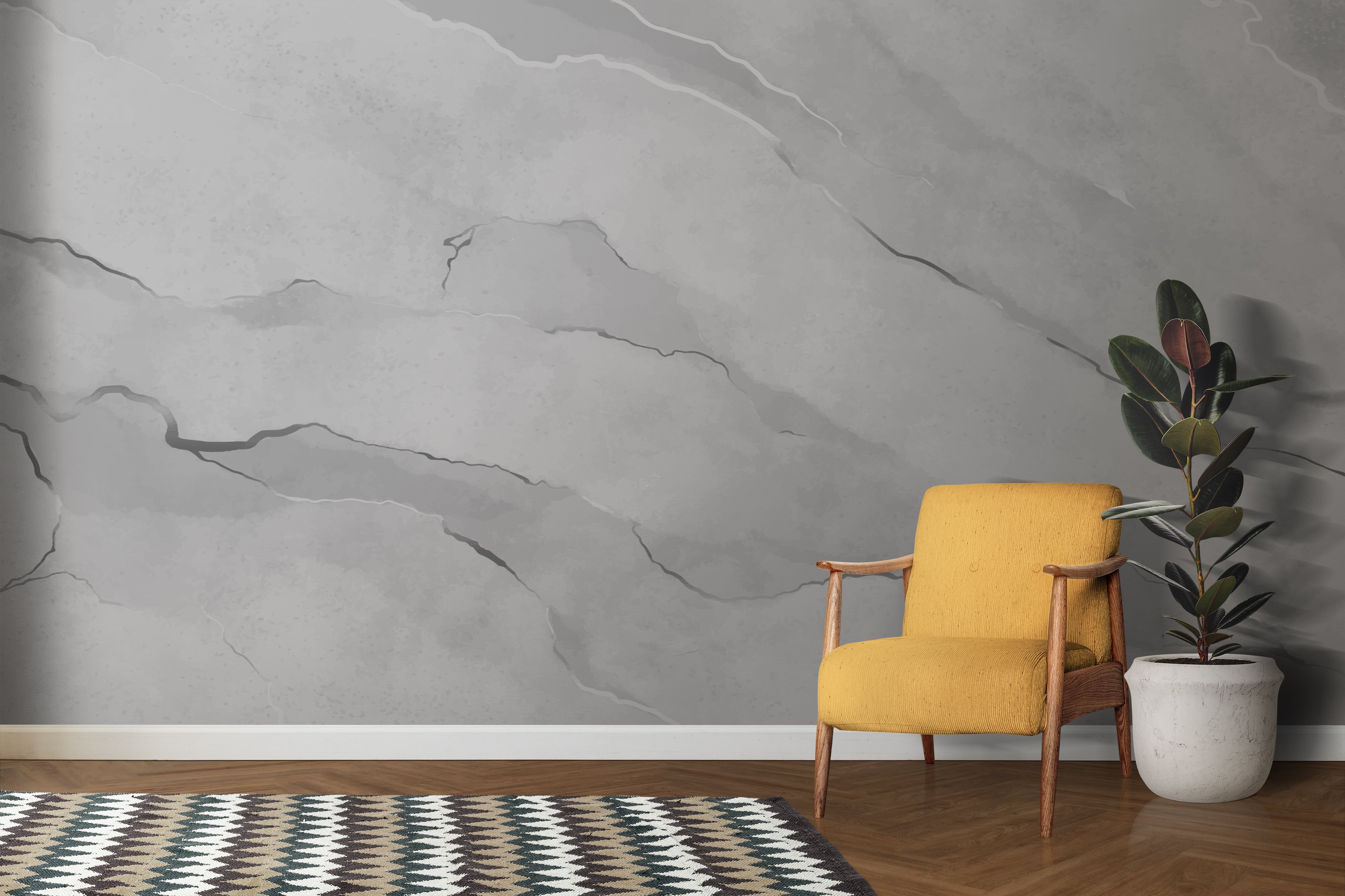 Papier Peint Salle De Bain Effet Marbre