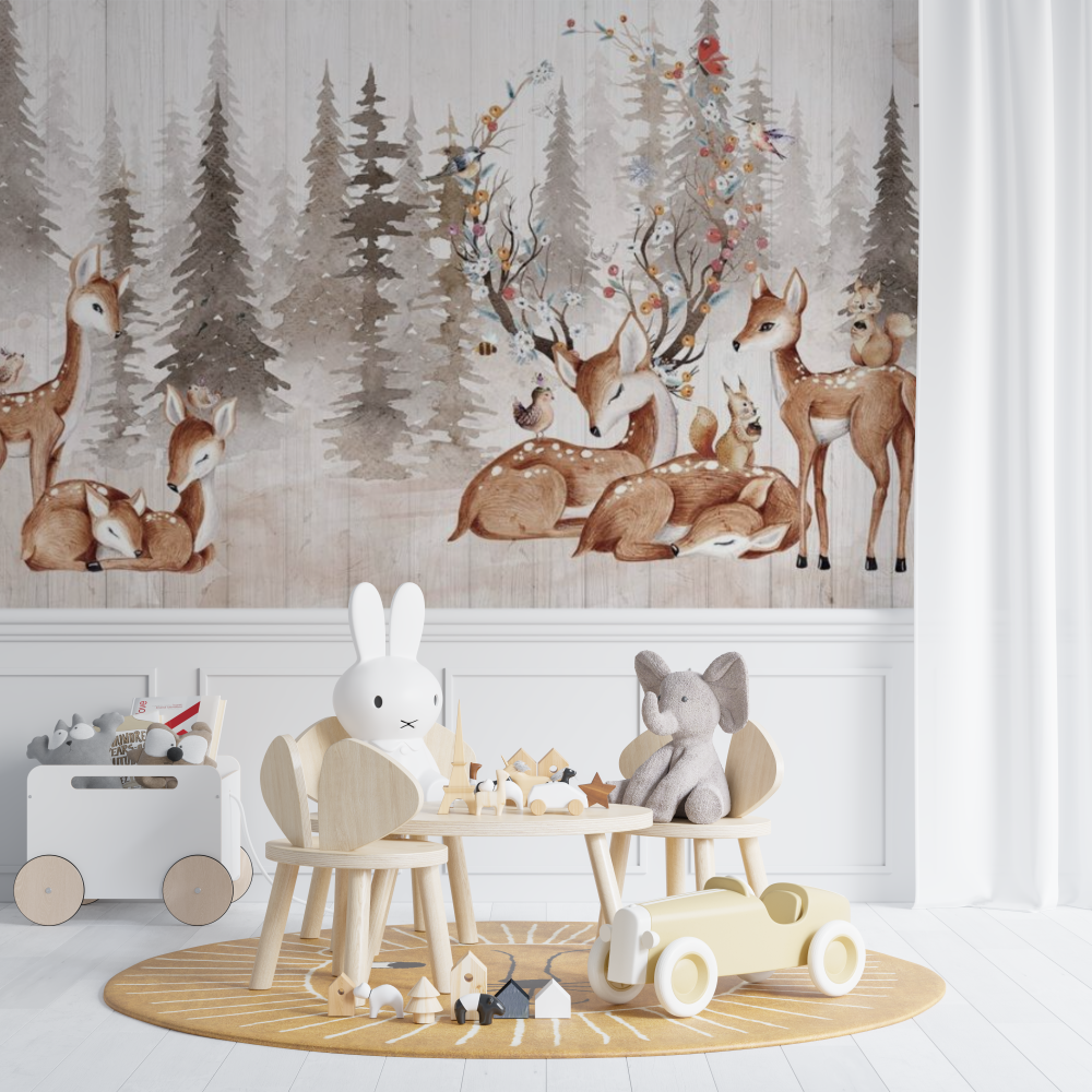 Waldhirsch-Tapete
