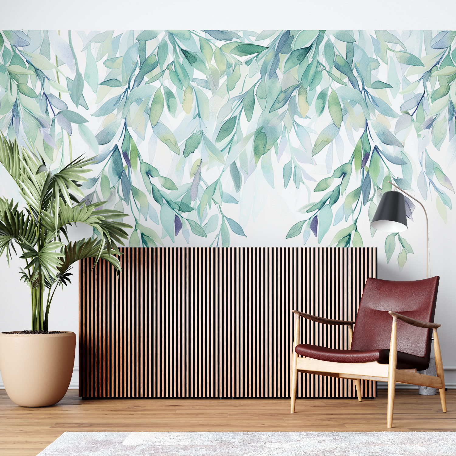 Papier Peint Feuillage Vert Tendance Panoramique