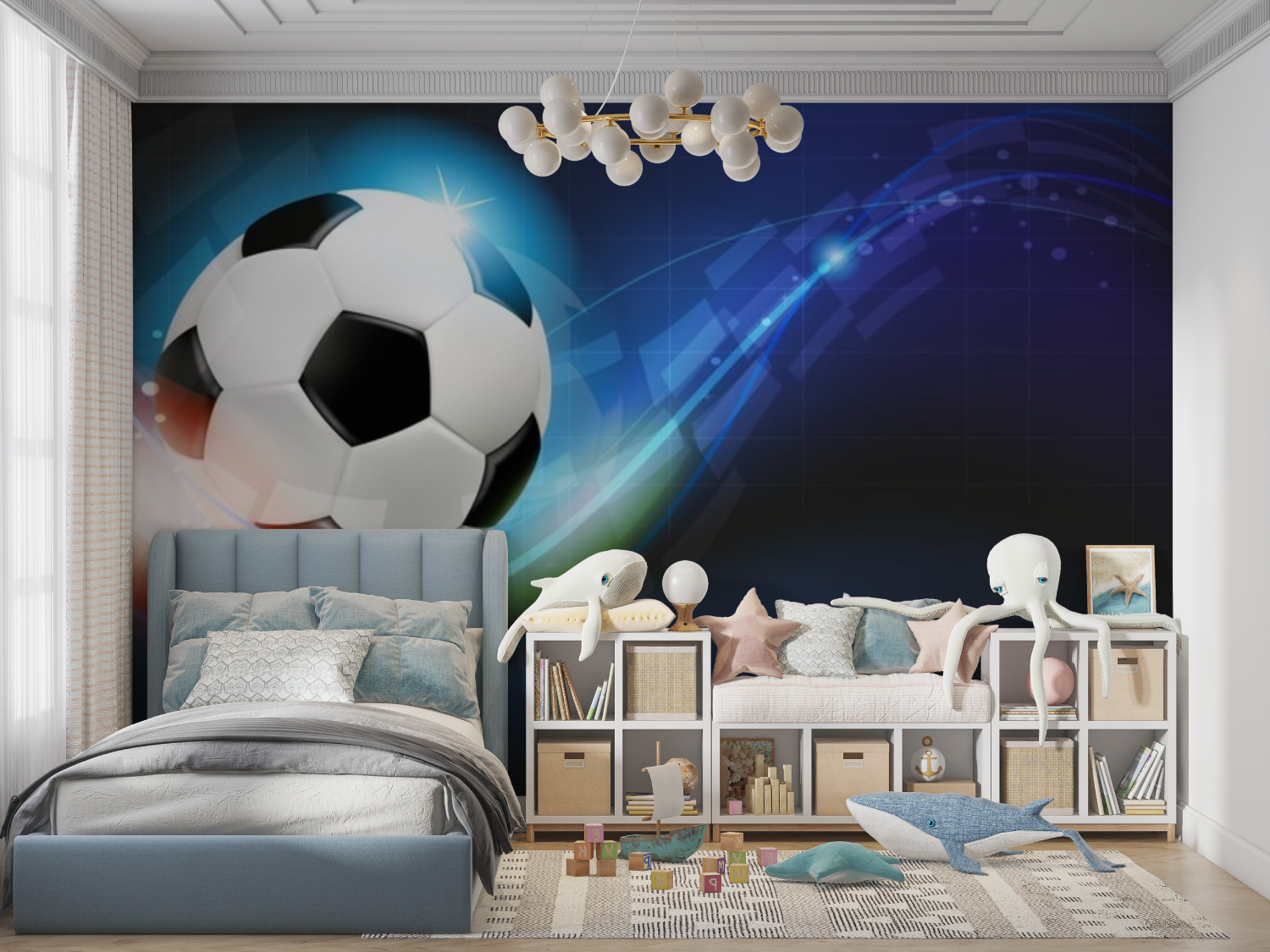 Wall shine football wallpaper