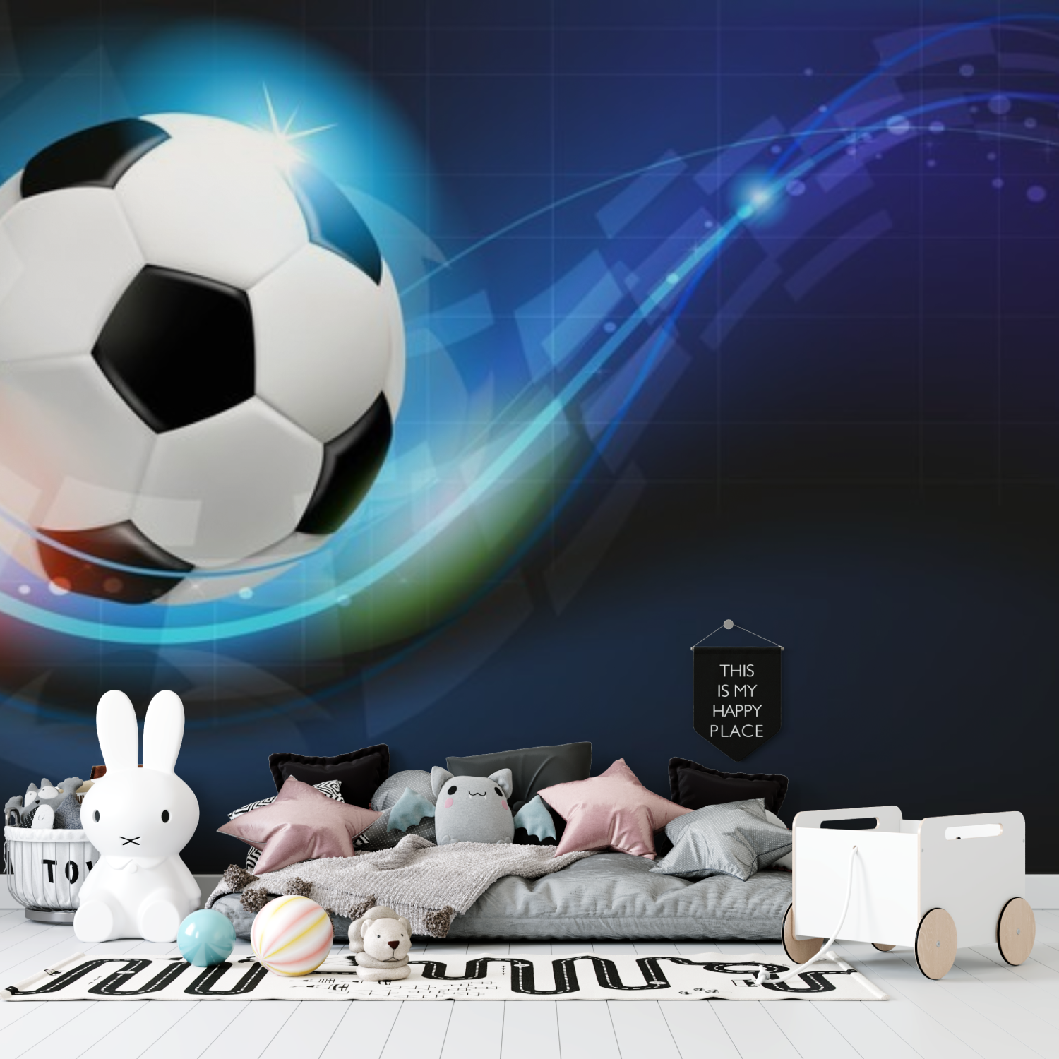 Wall shine football wallpaper