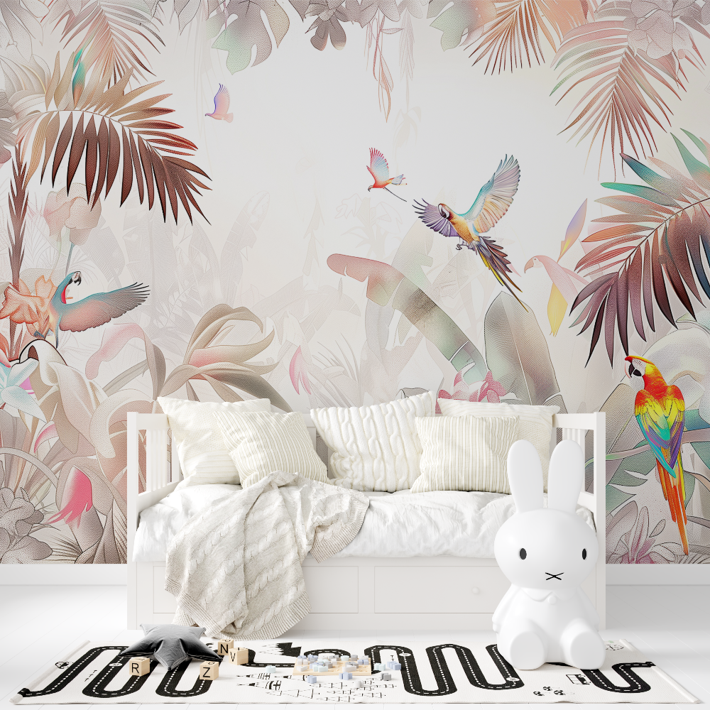 Papier Peint Jungle Rose