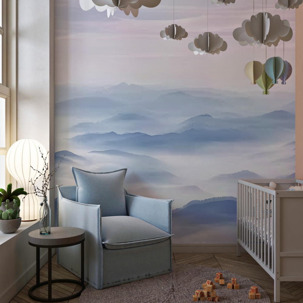 Papier Peint Montagne Rosée