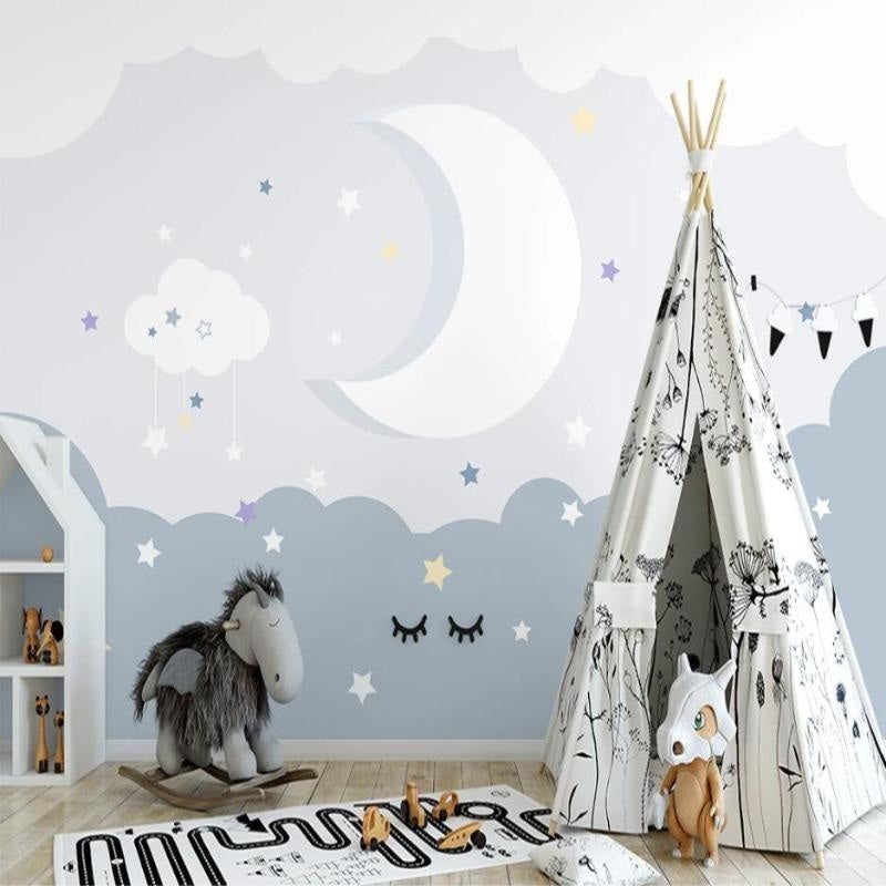 Papier Peint Nuage Bleu