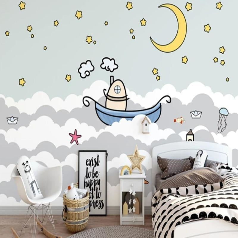 Papier Peint Nuage Chambre Bébé