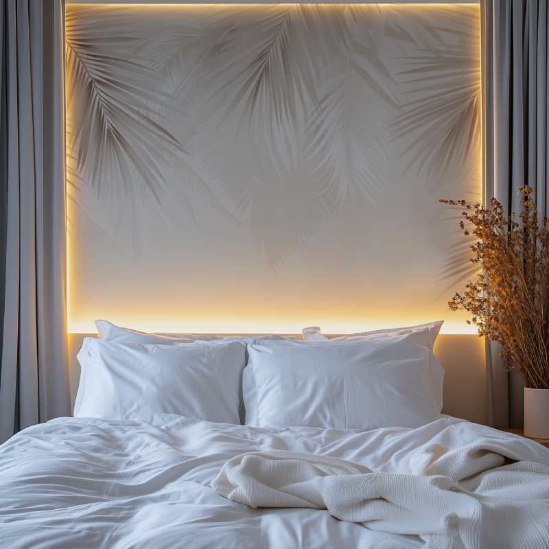 Papier Peint Palmier Beige