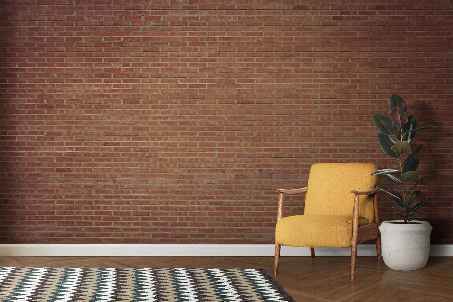 Papier Peint 3D Effet Brique