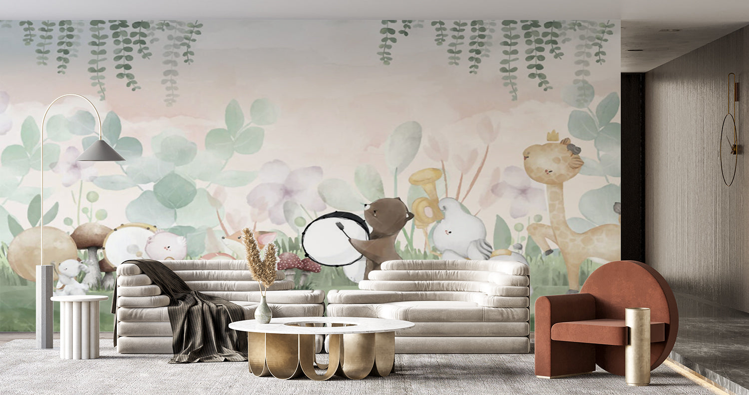 Papier Peint Animaux Foret Bebe