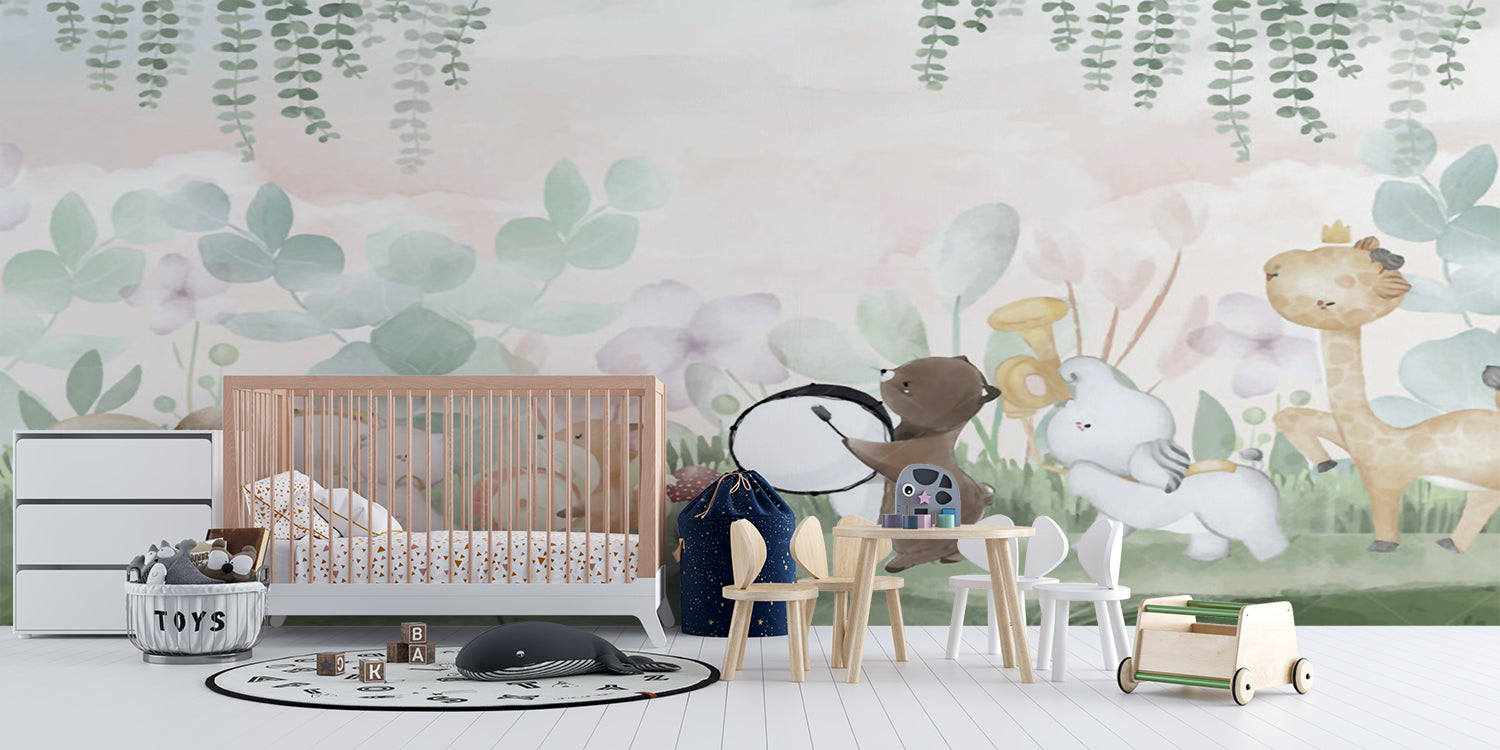 Papier Peint Animaux Foret Bebe