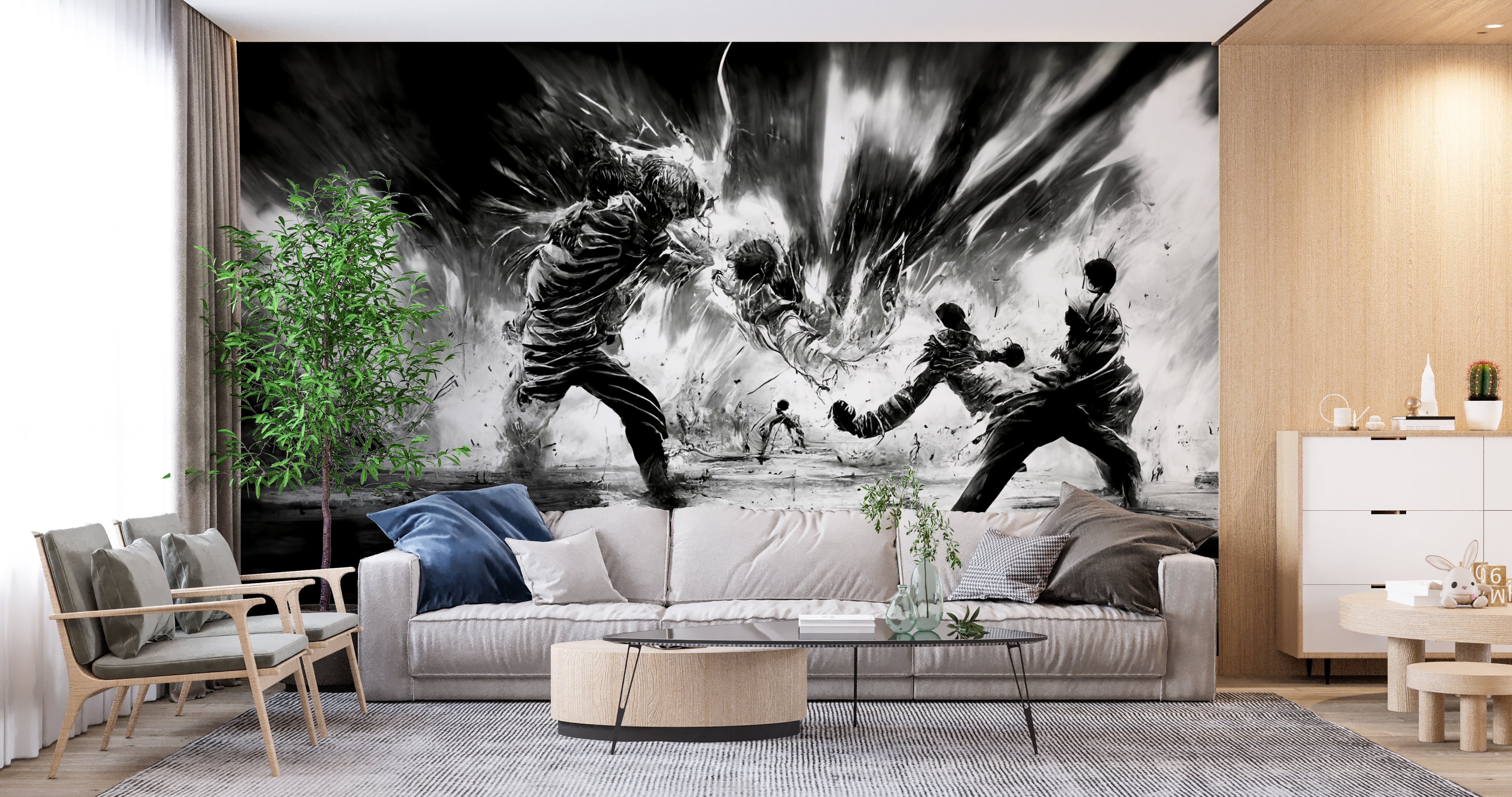 Papier Peint Anime Noir Et Blanc