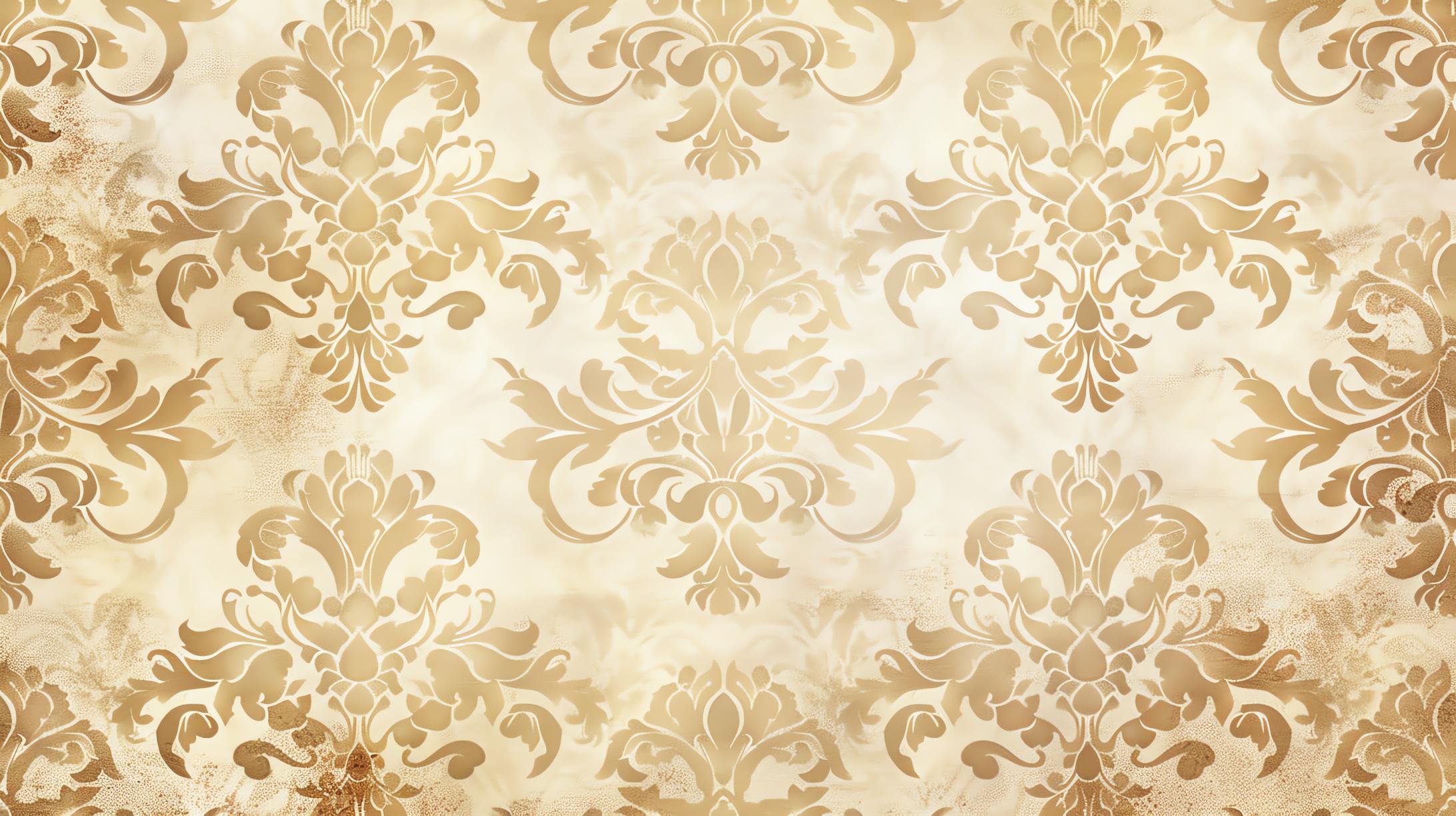 Papier Peint Beige Doré Baroque
