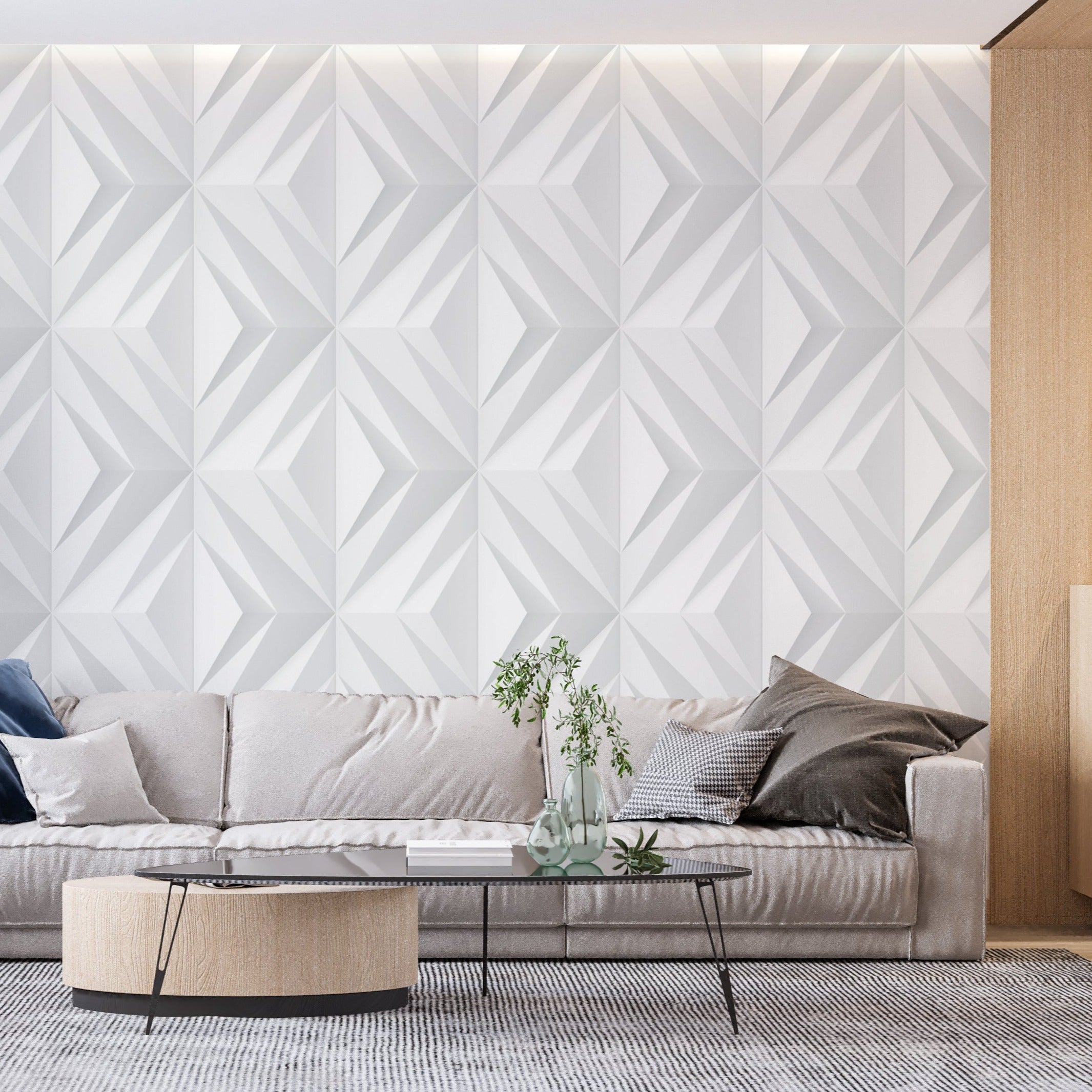 Papier Peint Blanc Moderne