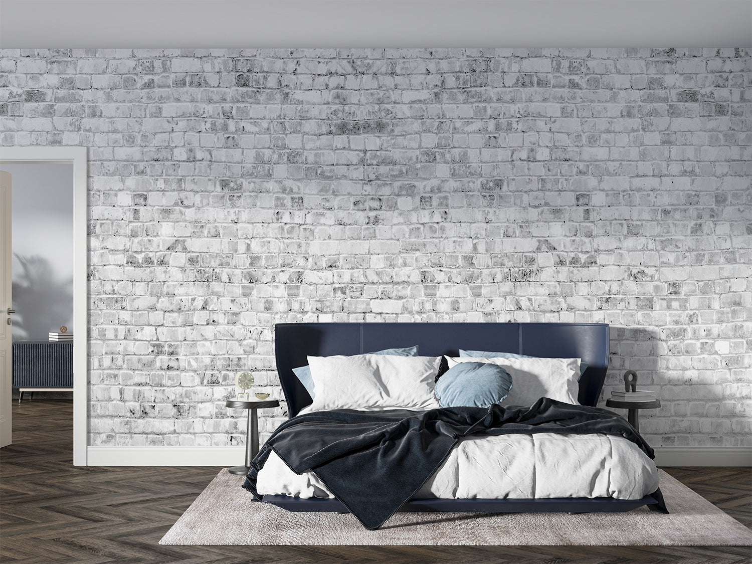 Papier Peint Brique Ancienne Blanche